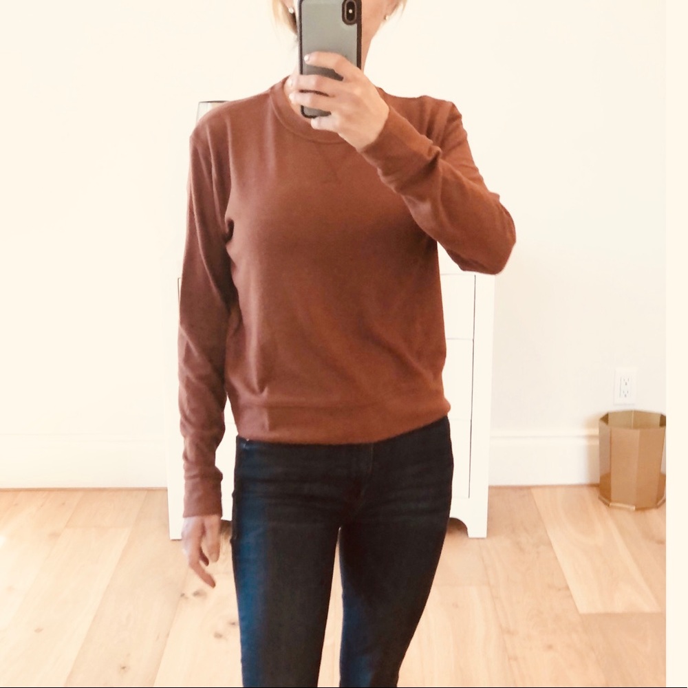 Hazelnut Brown Hacci Crewneck Sweatshirt - Picture 3 of 7